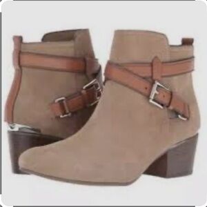 Authentic Coach Pauline 8 Women's Tan heels shoes Ankle leather Boots $298